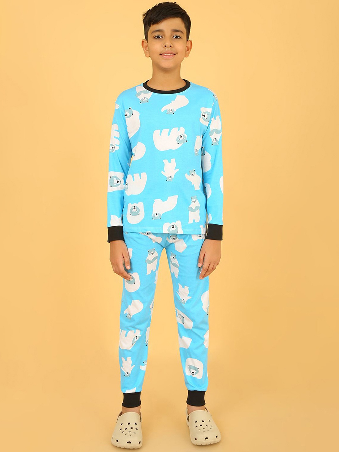 

Ninos Dreams Boys Printed Night suit, Blue