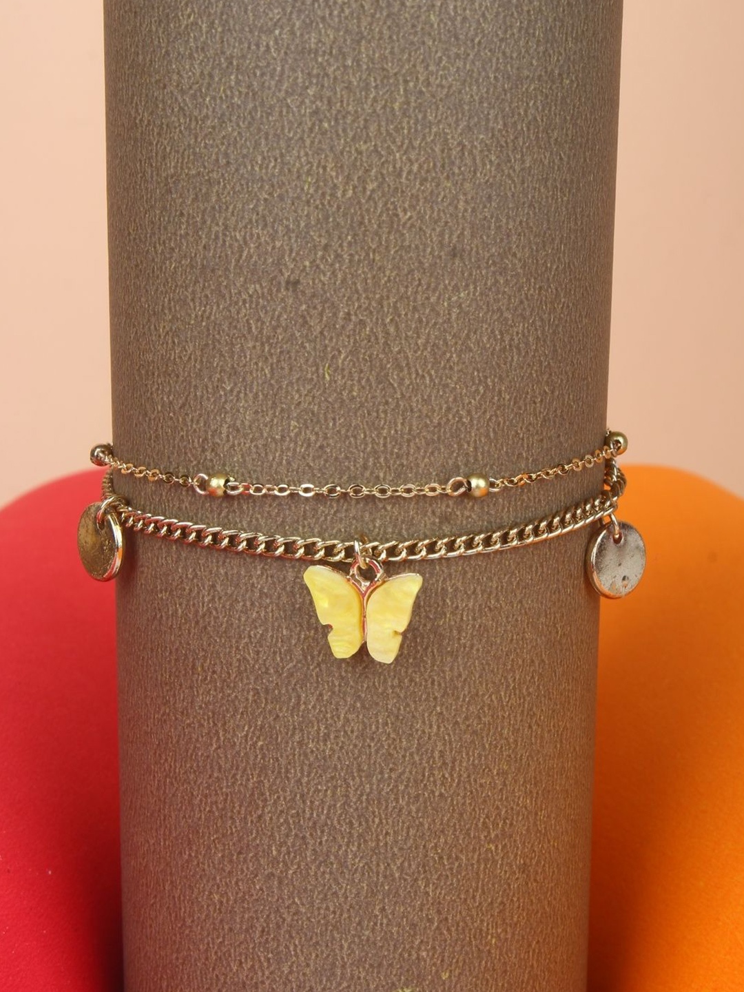 

KPOP Women Brass Gold-Plated Charm Bracelet