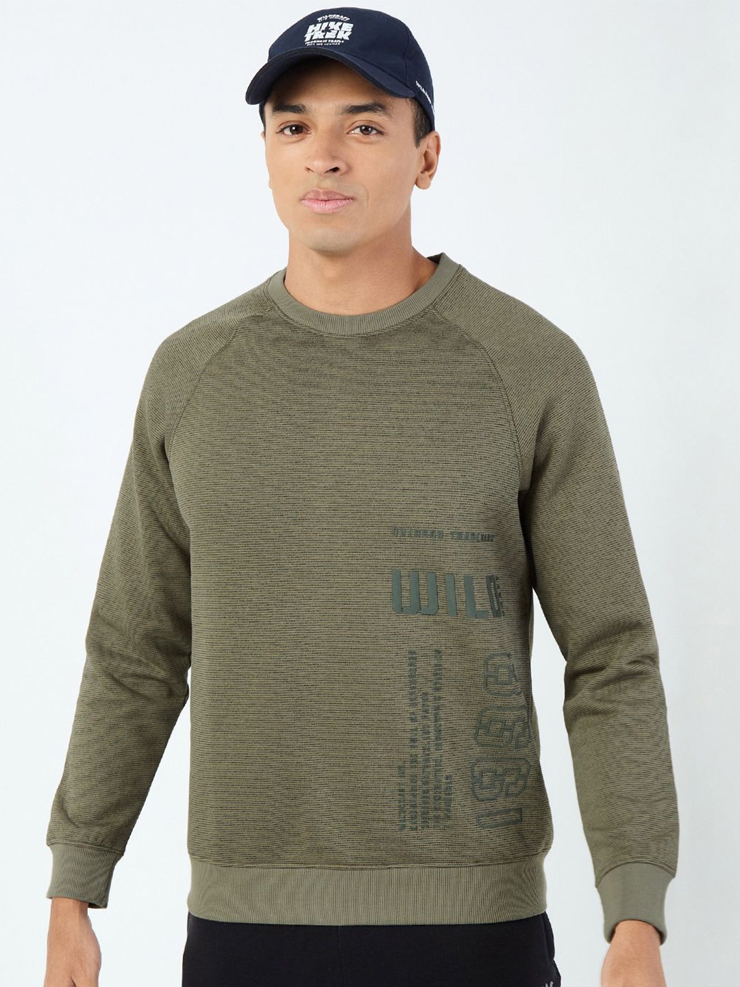 

Wildcraft Men Typography Printed Round Neck Cotton Pullover Sweatshirt, Grey