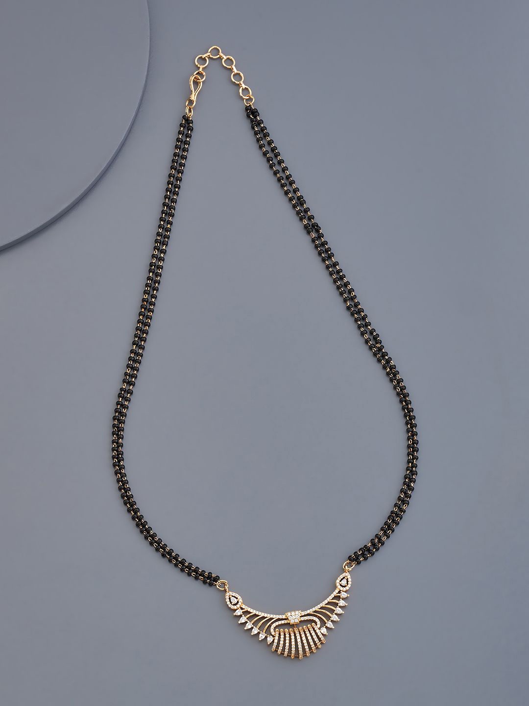 

Kushal's Fashion Jewellery Gold Plated Zircon Studded Mangalsutra