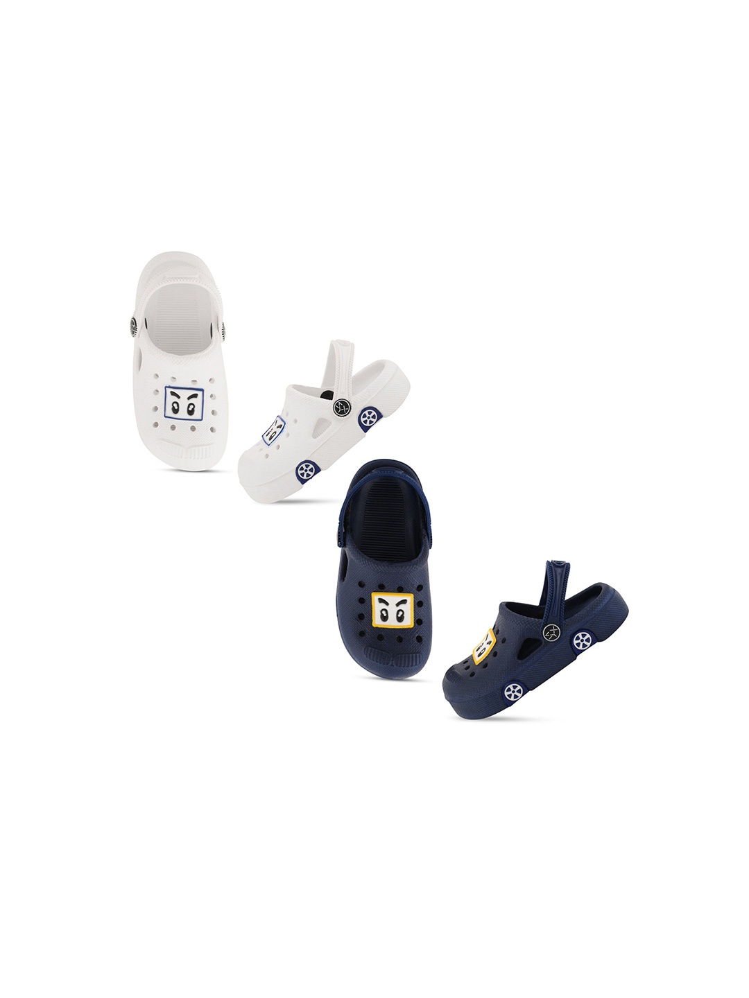 

Smartots Kids Set of 2 Printed Clogs, Black