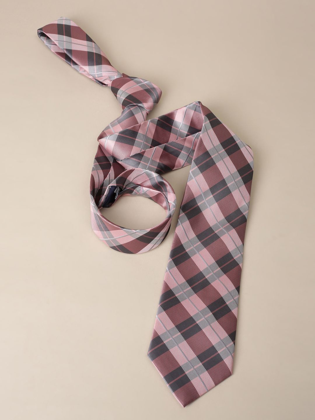 

Van Heusen Men Checked Broad Tie, Pink