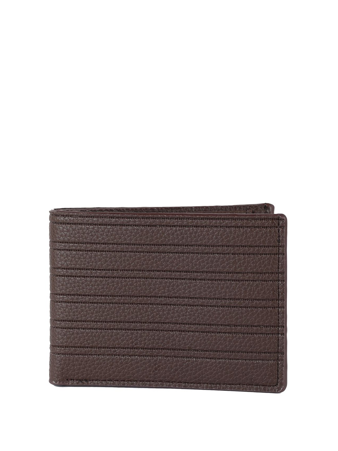 

SAZARA Men Textured Leather Two Fold Wallet, Brown