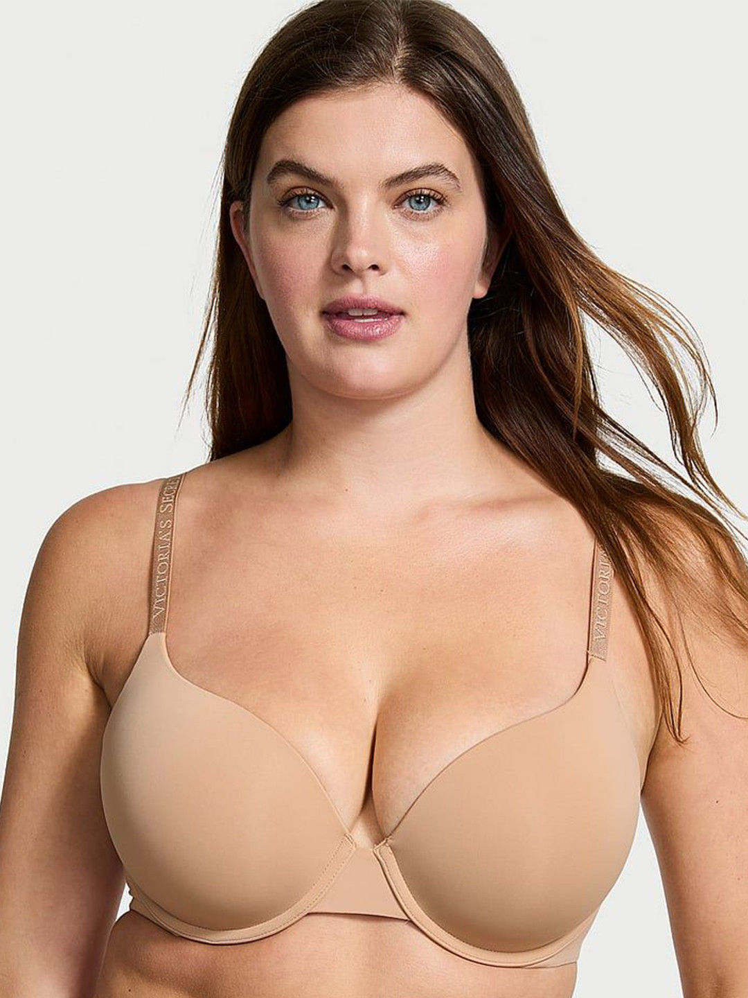 

Victoria's Secret Full Coverage Underwired Heavily Padded Push Up Bra, Beige