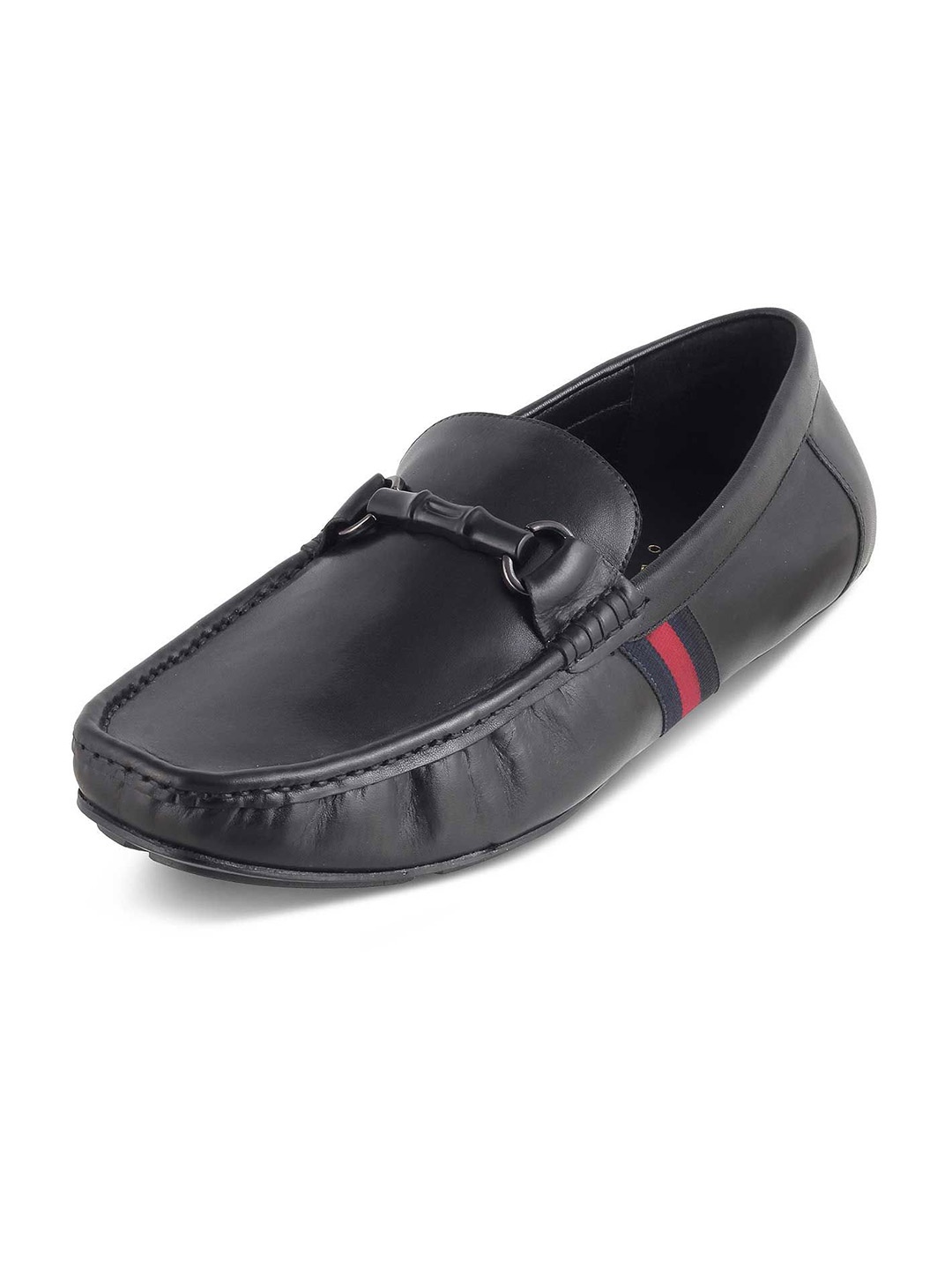

Tresmode Men Leather Loafers, Black