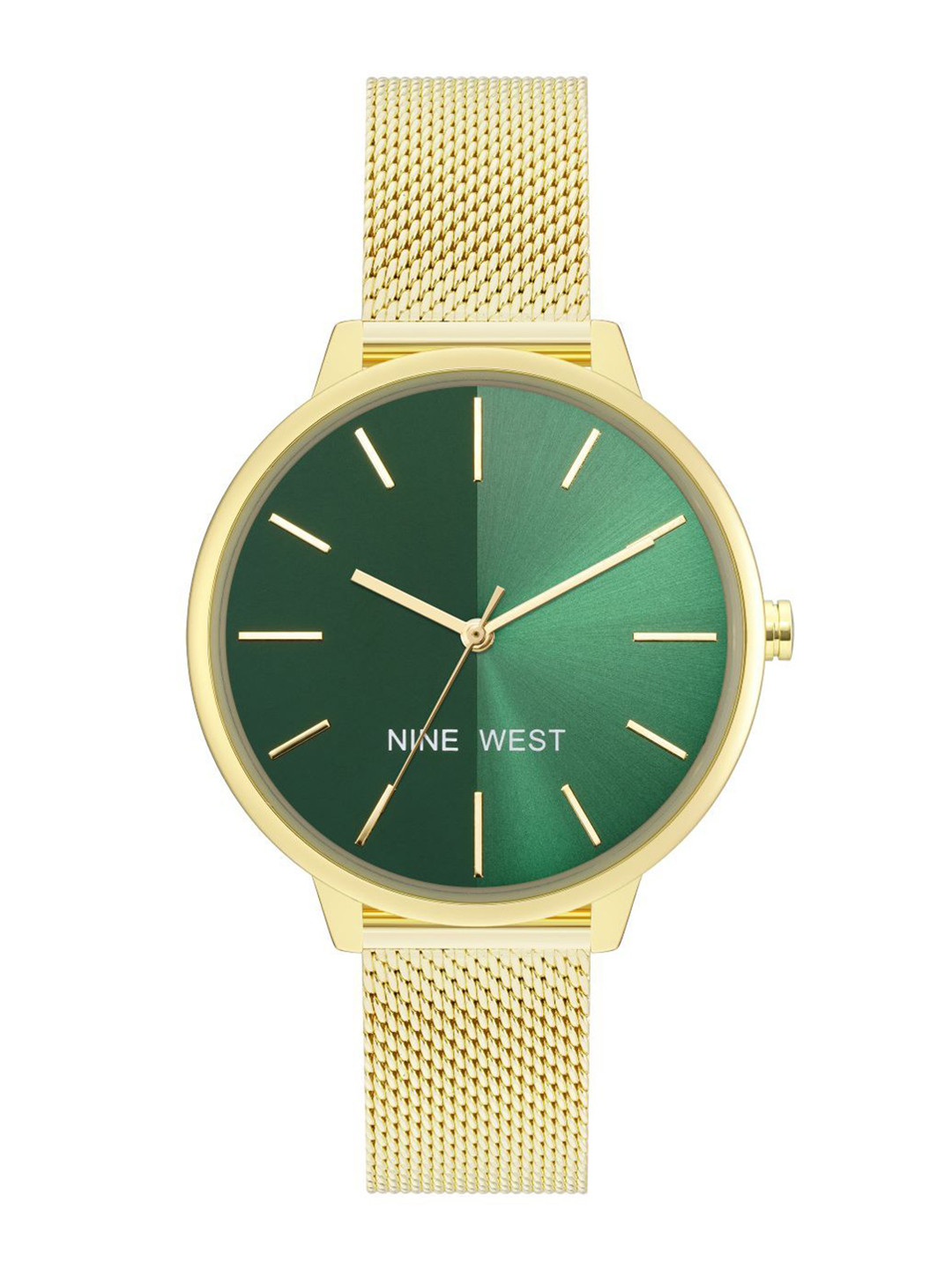 

Nine West Women Dial & Stainless Steel Bracelet Style Straps Analogue Watch NW-1980GNGB, Green