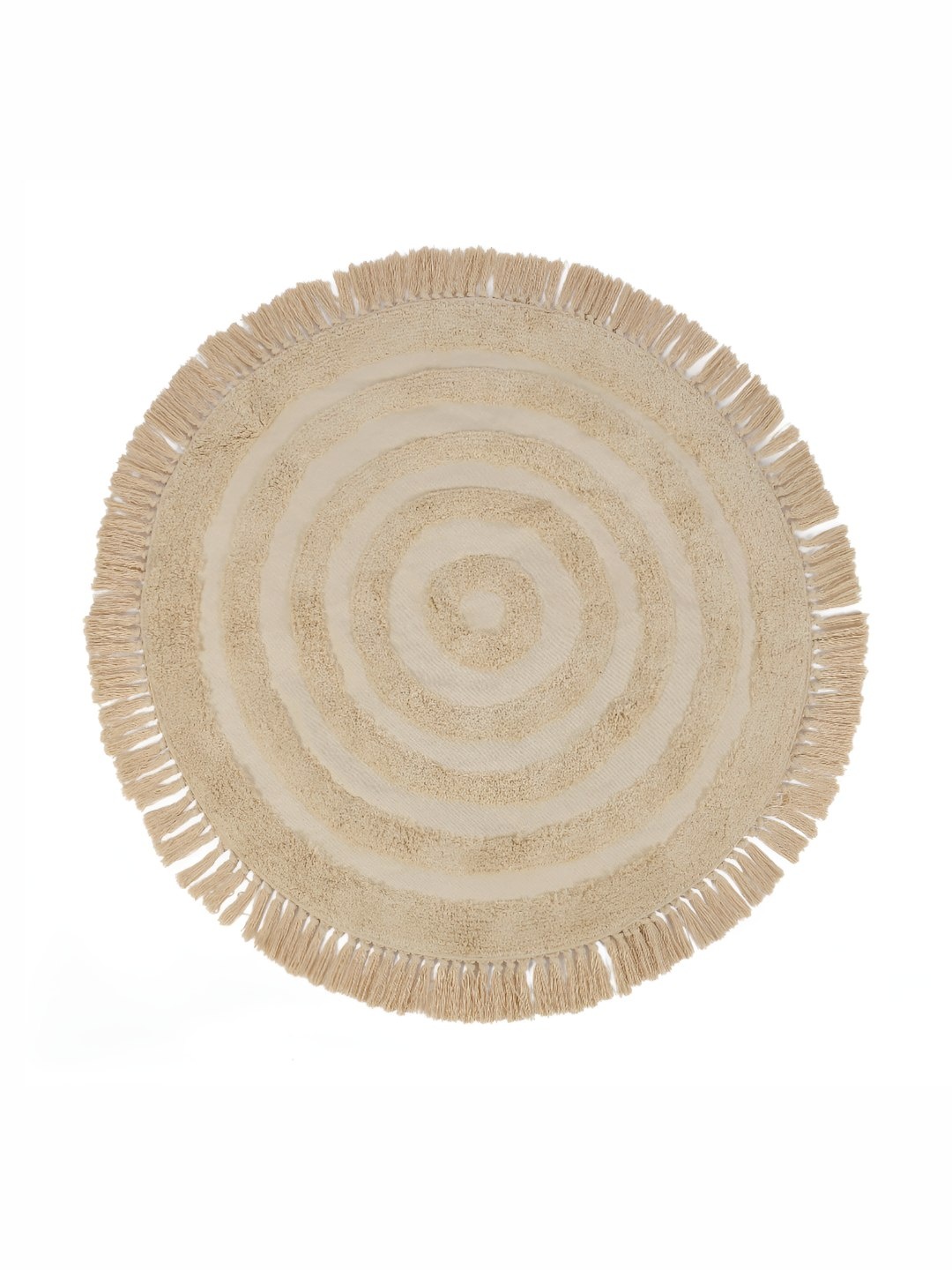 

SASHAA WORLD Off White Cotton Floor Mats