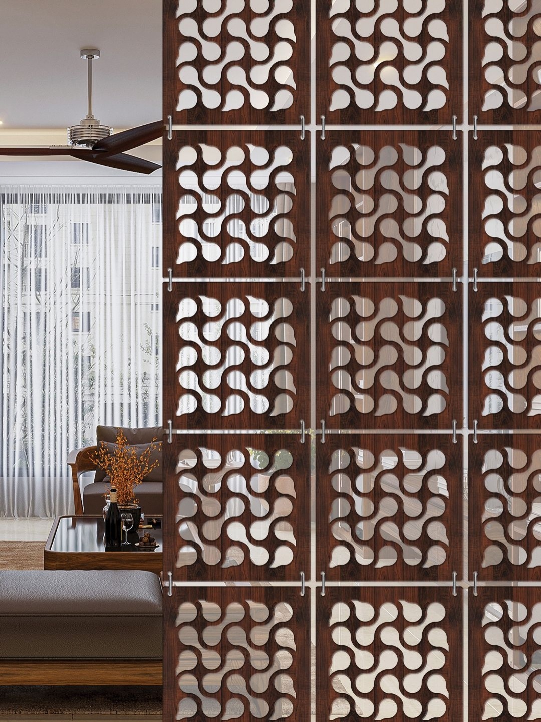 

RANDOM Brown Geometric Window Blinds