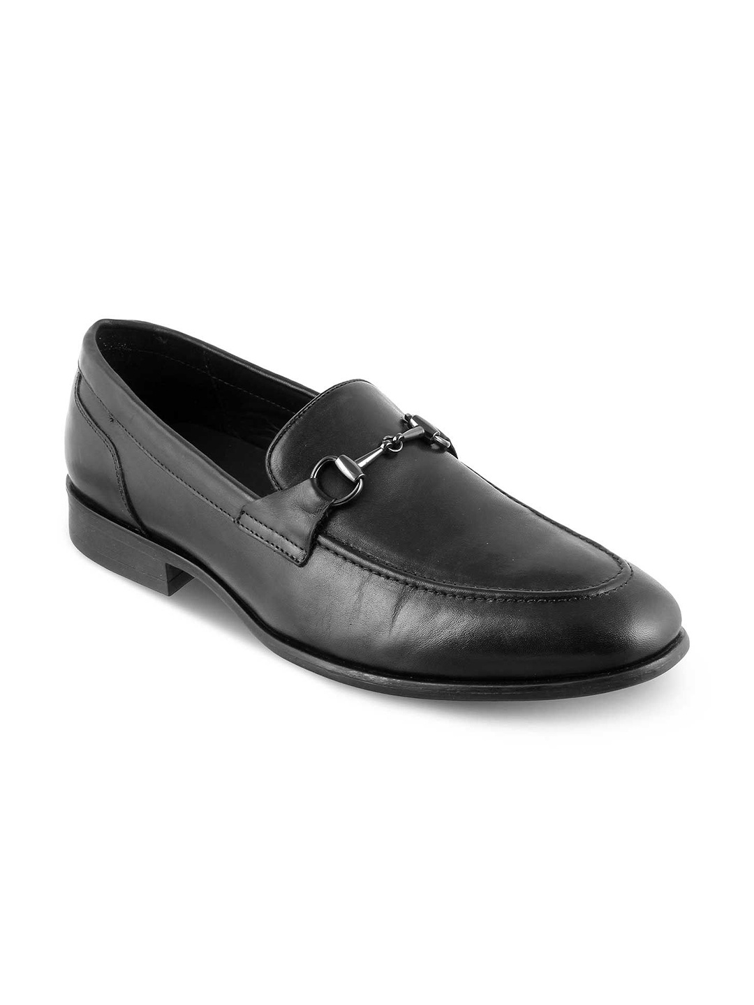 

Tresmode Men Leather Loafers, Black