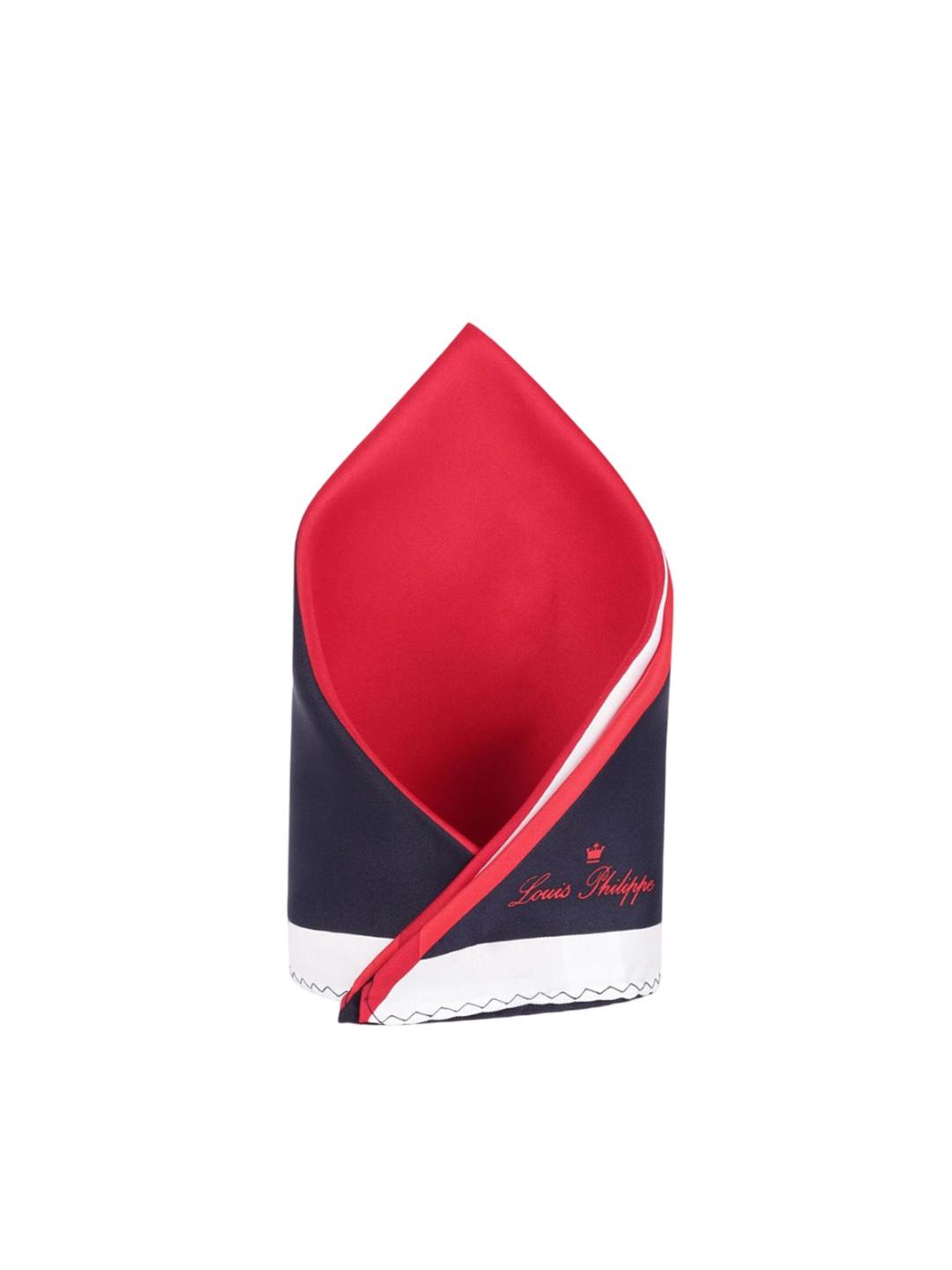 

Louis Philippe Colourblocked Pocket Square, Red
