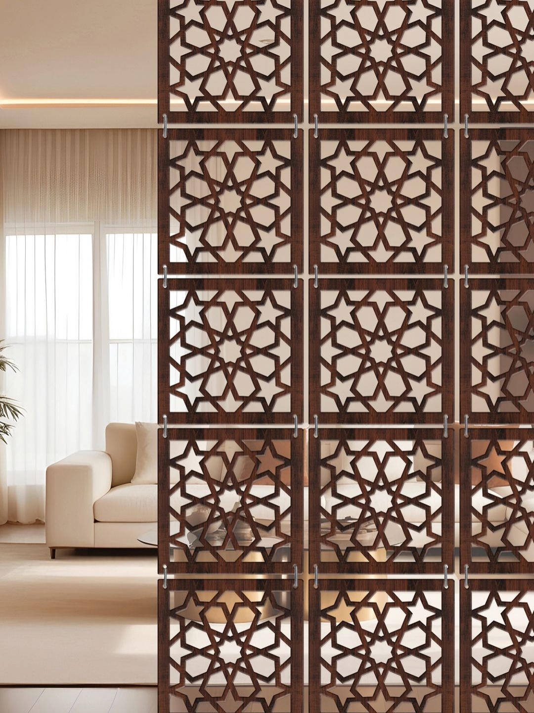 

RANDOM Brown Geometric Window Blinds