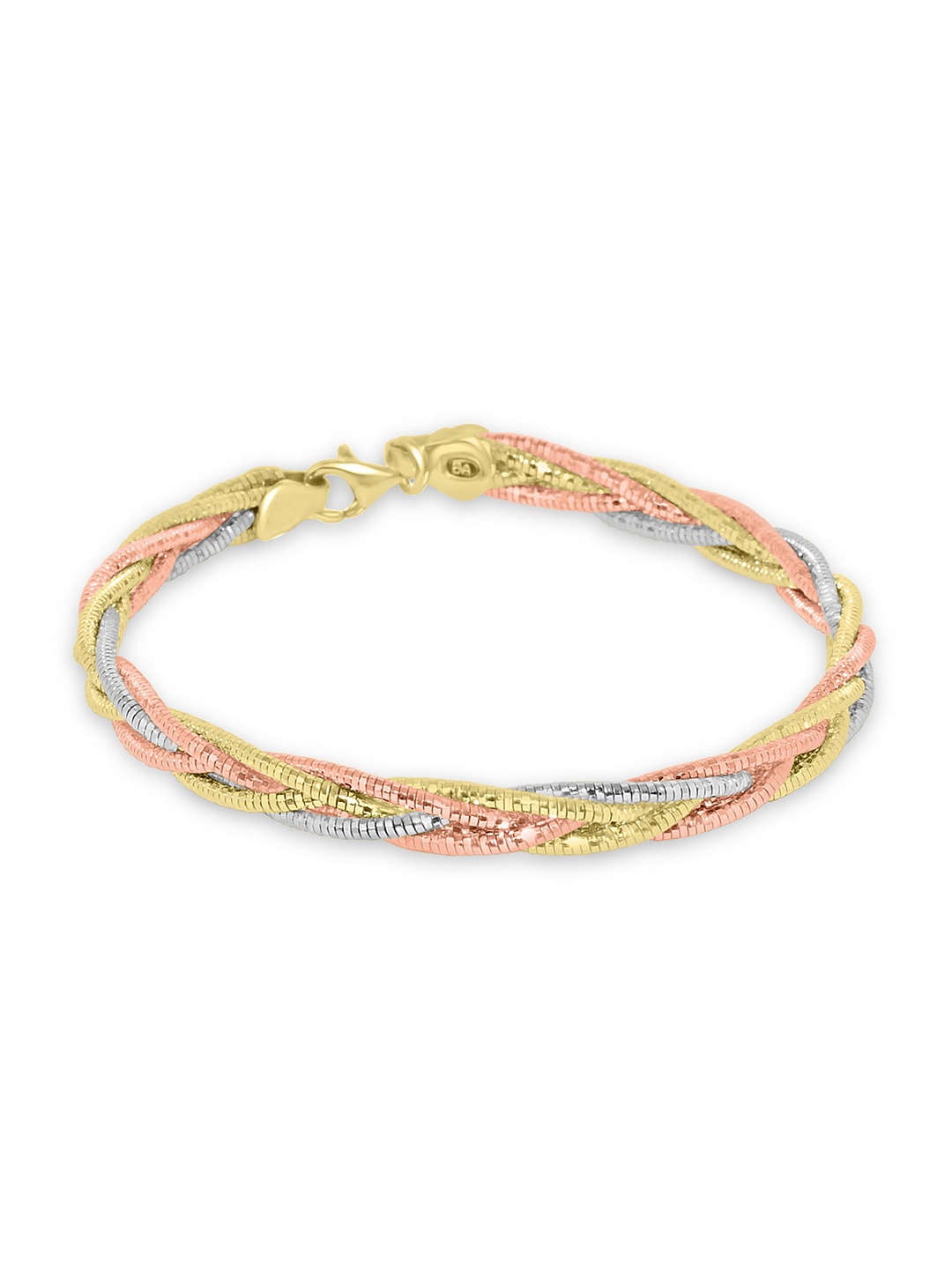 

925 SILLER Sterling Silver Rhodium-Plated Wraparound Bracelet