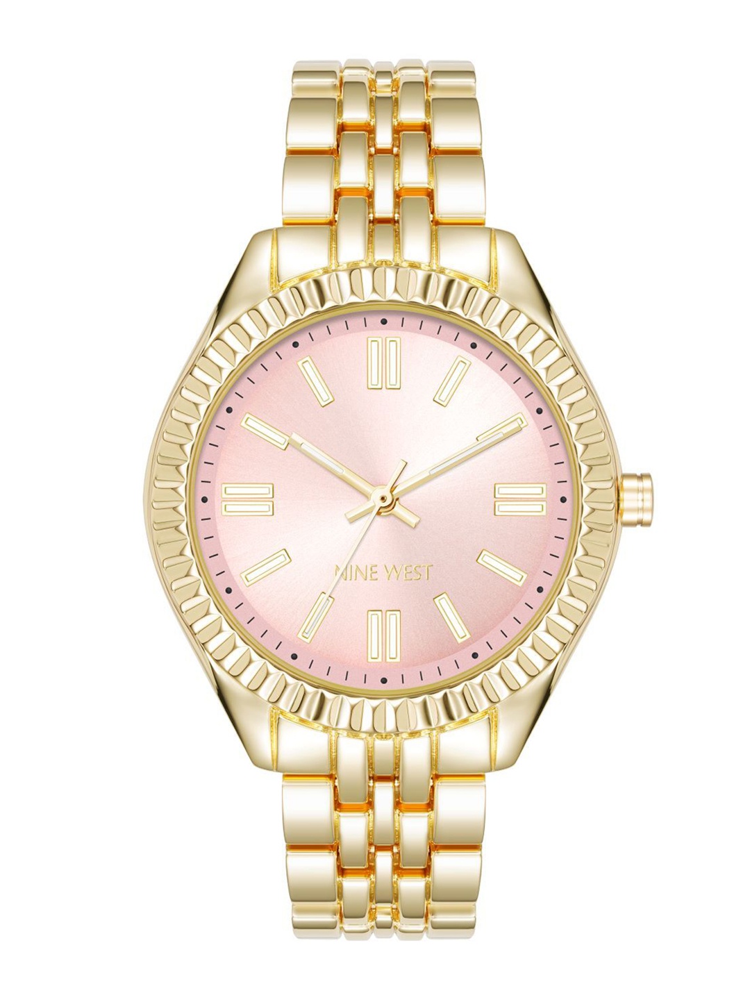 

Nine West Women Dial & Bracelet Style Straps Analogue Watch NW-3052PKGB, Pink