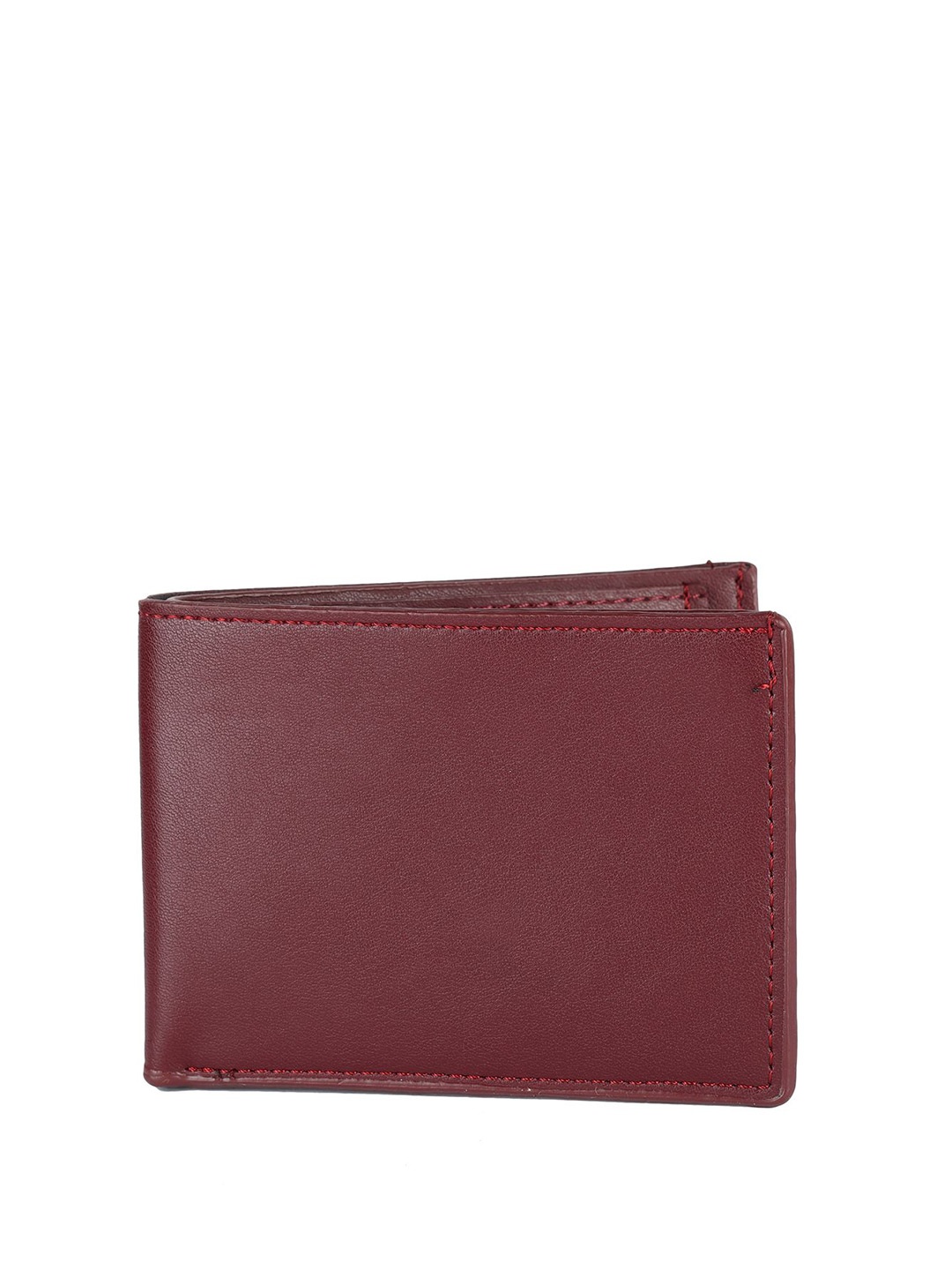 

SAZARA Men Leather Two Fold Wallet, Maroon