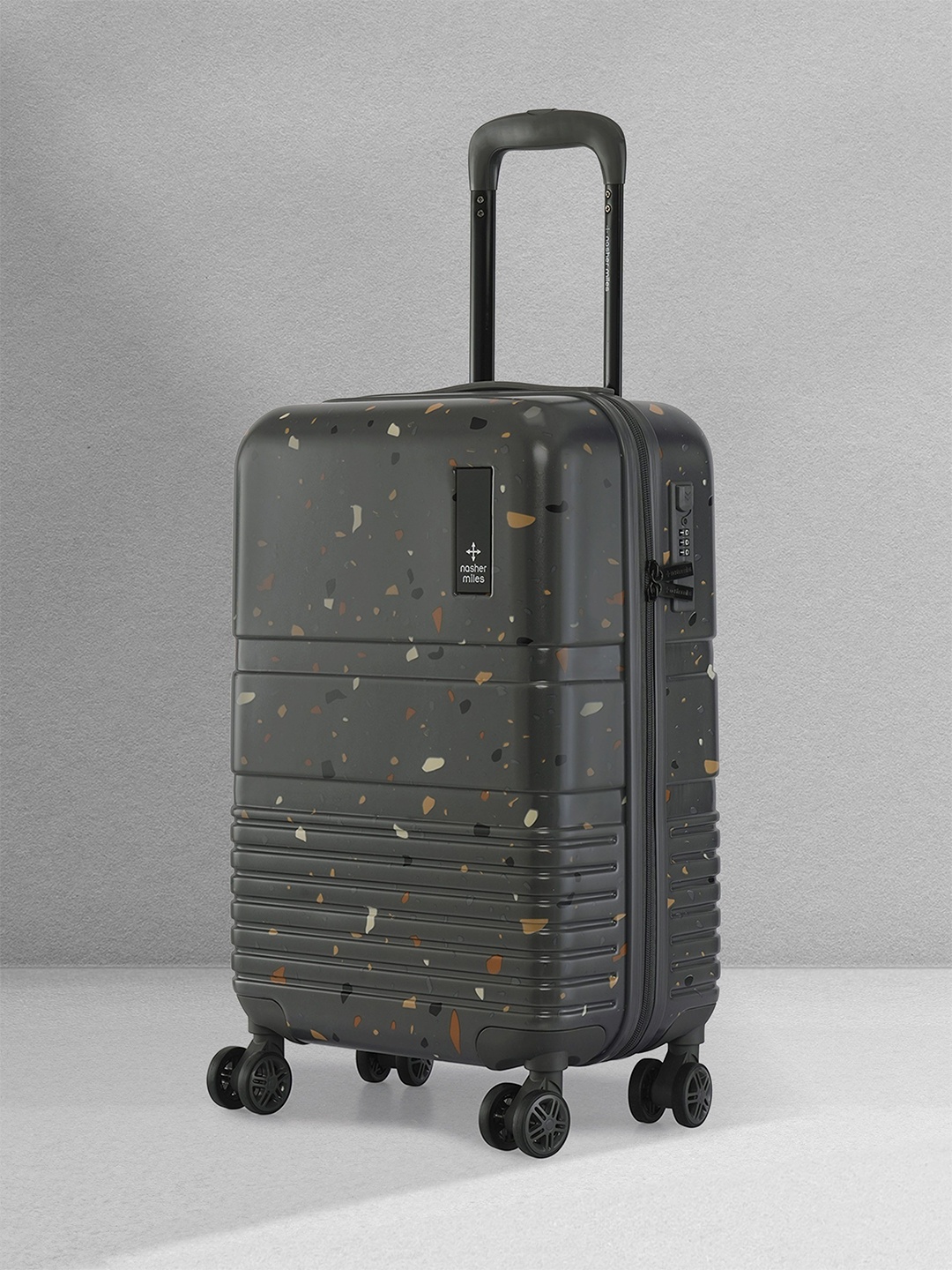 

Nasher Miles Terrazzo Polycarbonate Cabin Grey Trolley Bag - 20 inch (55cm)