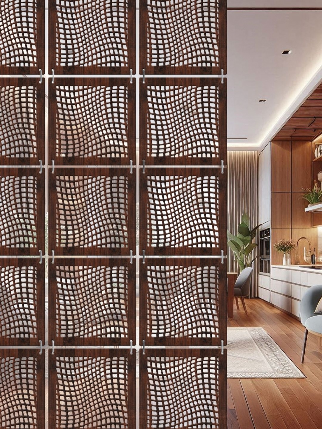 

RANDOM Brown Geometric Window Blinds