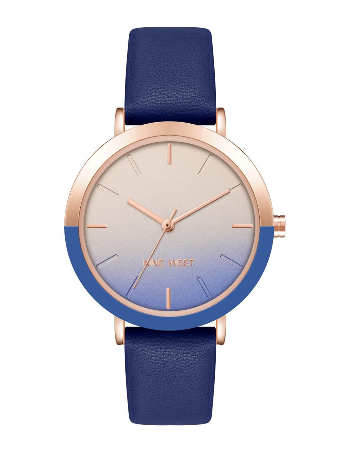 

Nine West Women Dial & Leather Straps Analogue Watch NW-2346RGBL, Blue