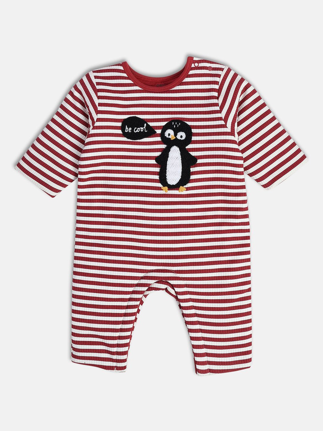 

MINI KLUB Infants Striped Cotton Romper, Red