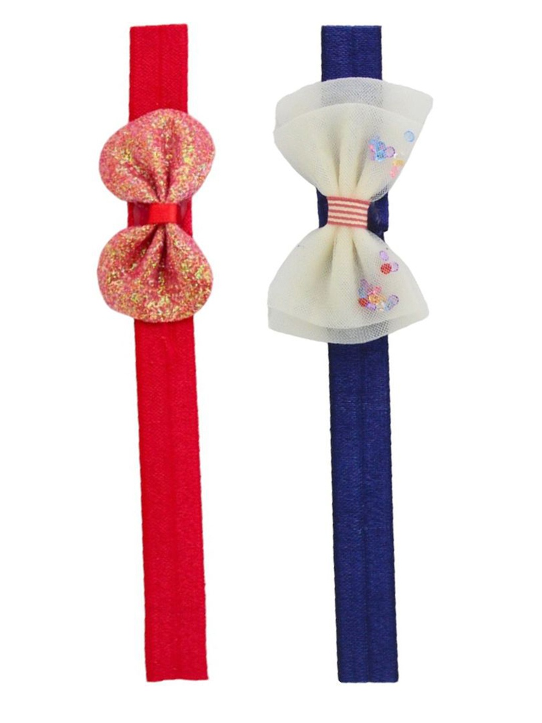 

BAESD Girls Pack of 2 Bandana Cotton Bow Design Headband, Red