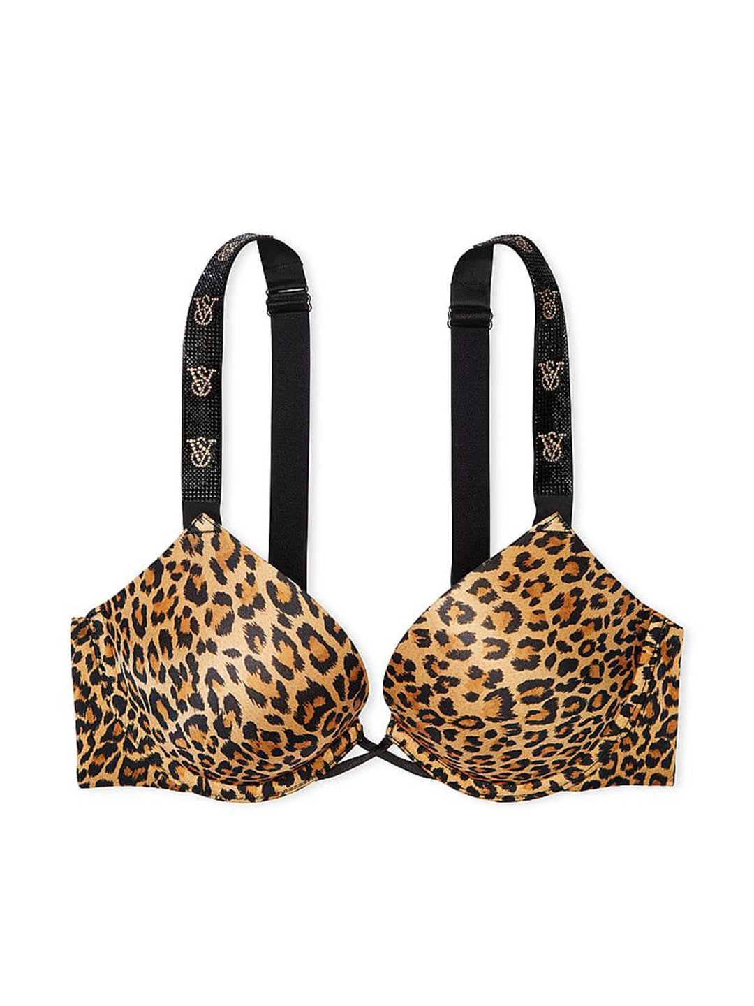 

Victoria's Secret Animal Printed Medium Coverage Underwired Plunge Bra, Brown
