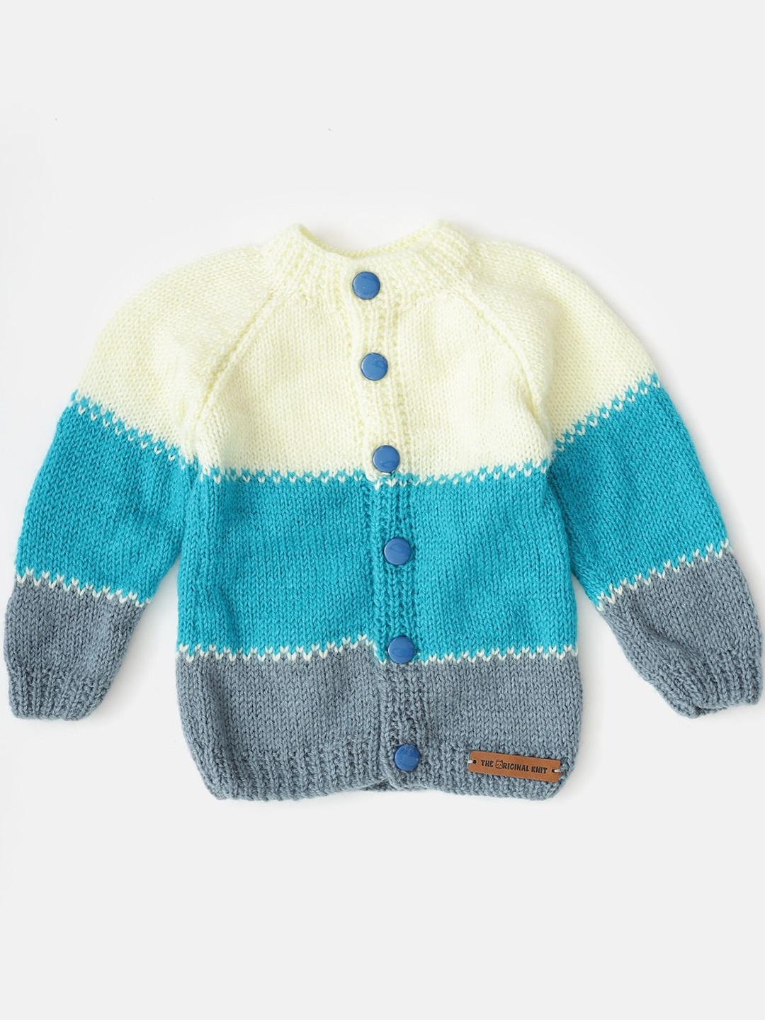 

The Original Knit Kids Winter Colourblocked Pullover, Off white