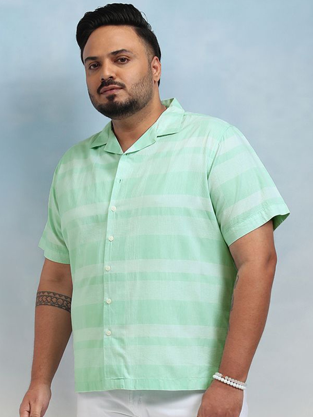 

Highlander Men Plus Size Regular Fit Shirt, Green