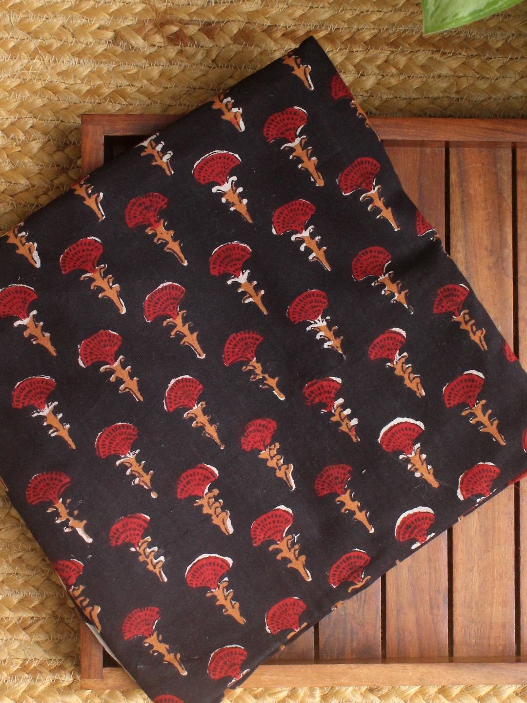 

Weaves of Tradition Printed Pure Cotton Unstitched Dress Material, Black