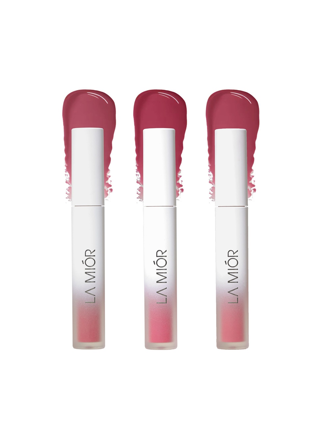 

LAMIOR Set Of 3 Long-Lasting Juicy Glossy Finish Lipstick - 6 ml Each - Dreamy Monsoon, Pink