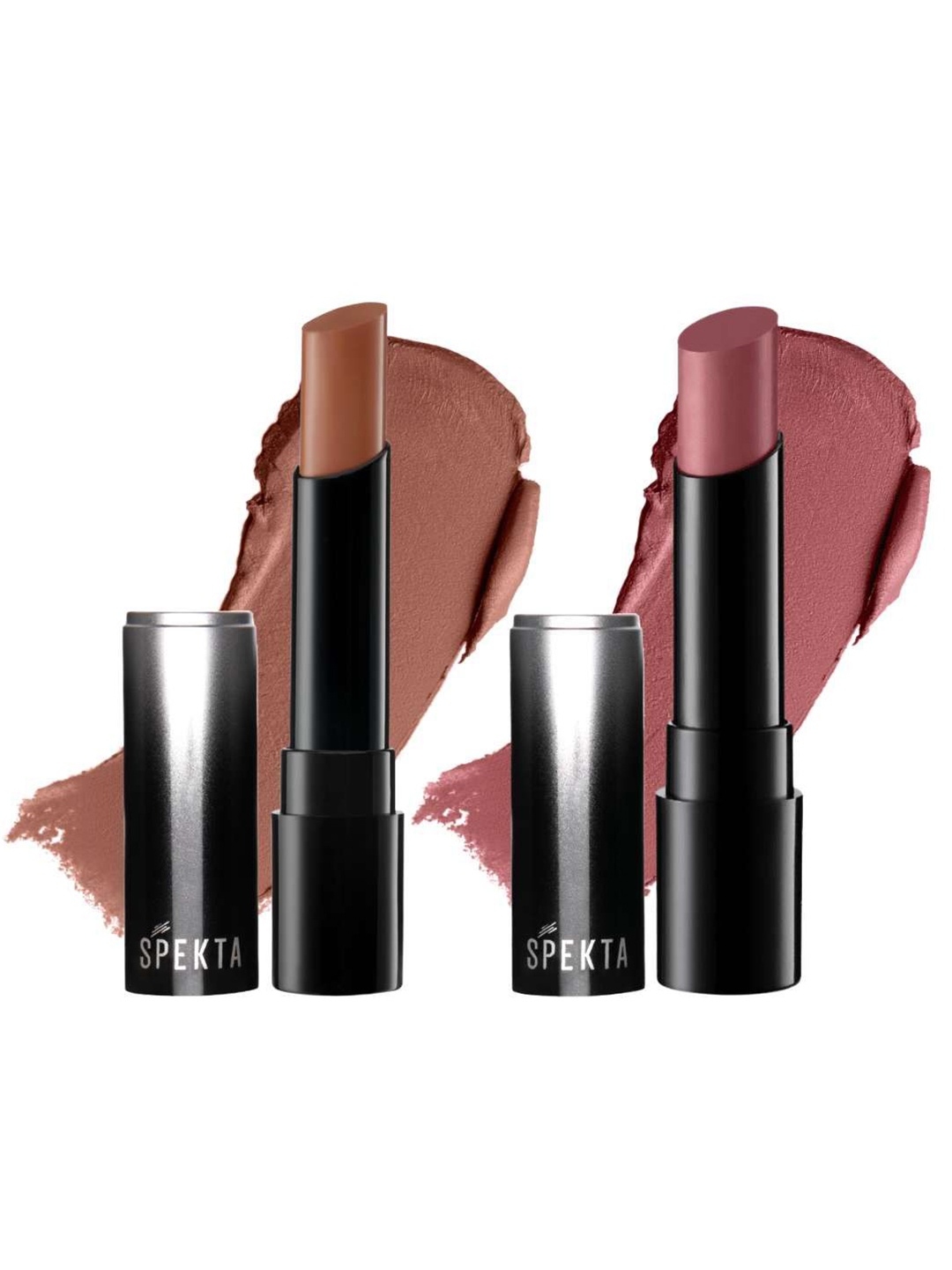 

Spekta 2 Pcs Long Lasting Matte Bullet Lipstick 3.7g Each - Street Smart 101 & A-Lister108, Nude