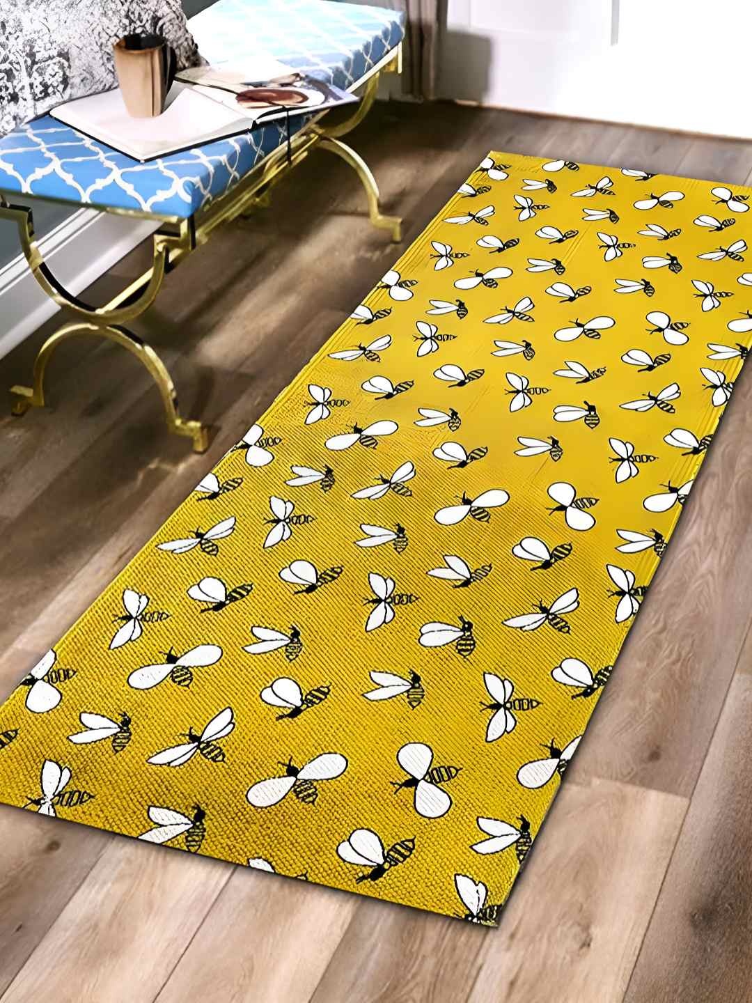 

ANA Yellow & White Printed Cotton Runners