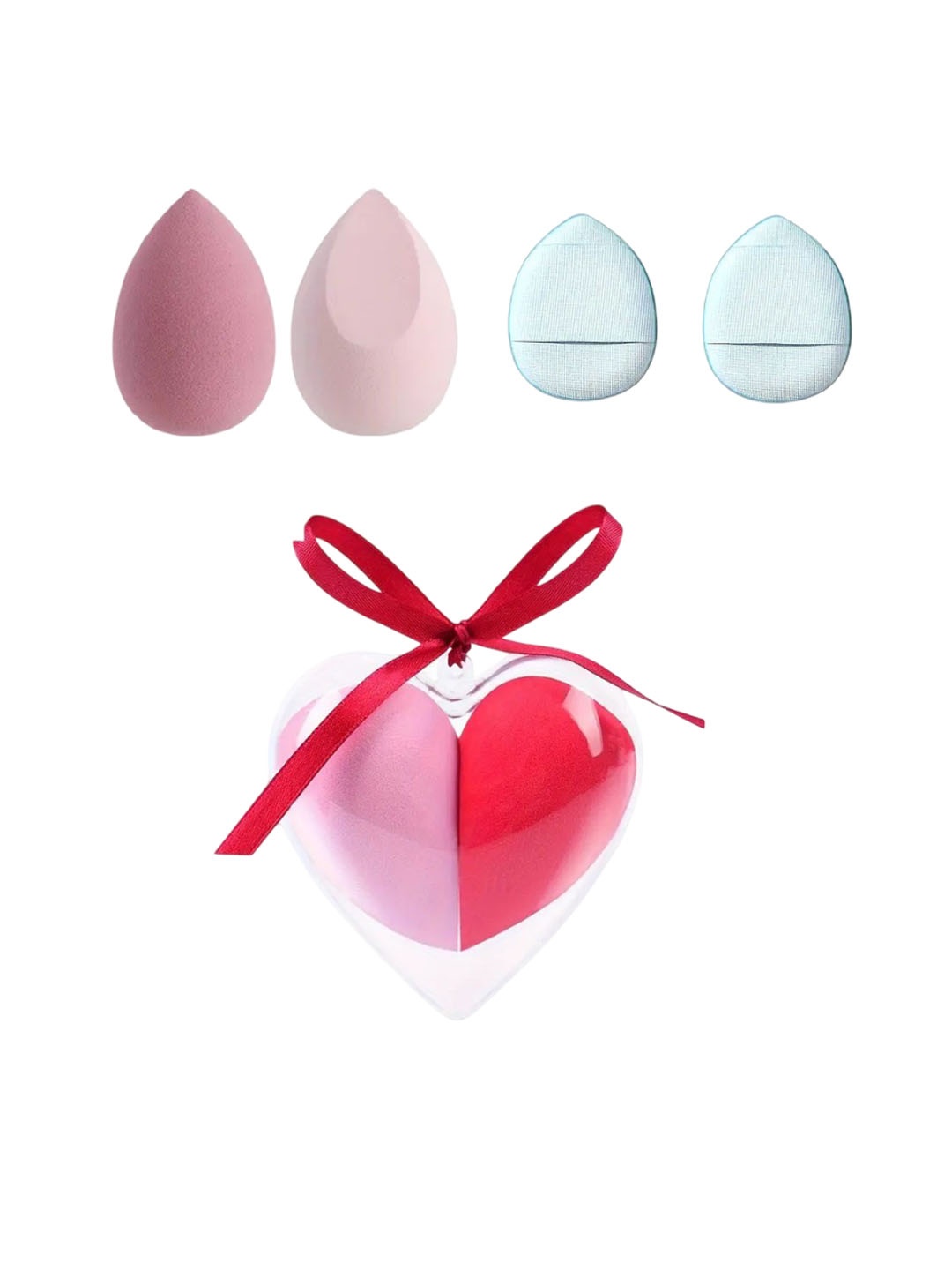 

Facejewel 6 Pcs Makeup Sponge With Finger Sponge, Pink