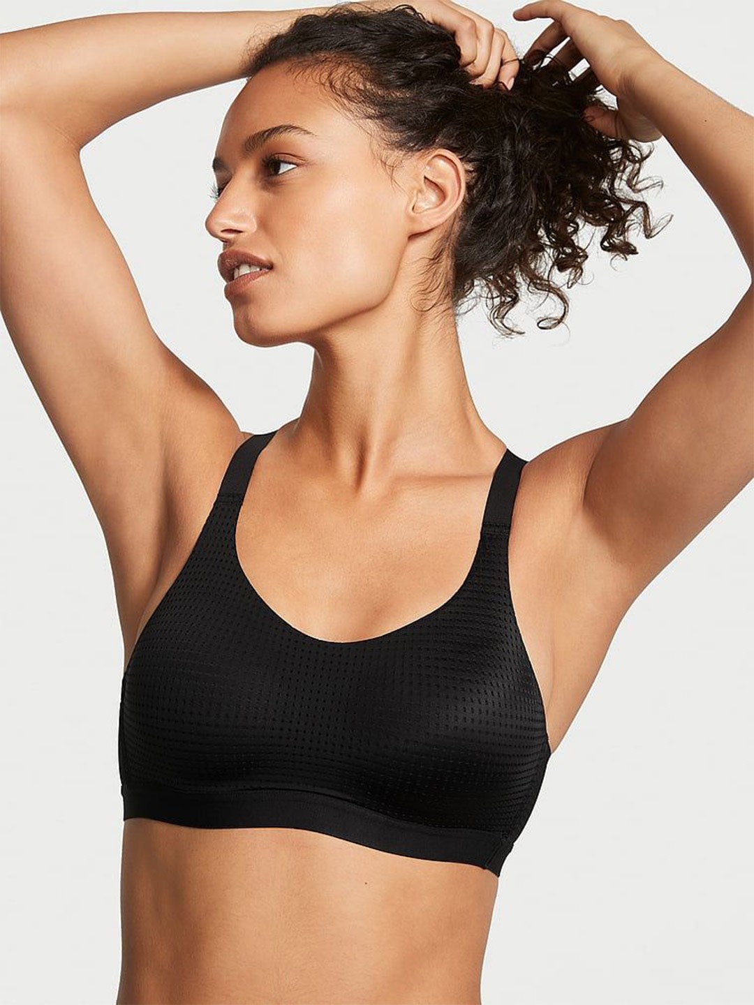 

Victoria's Secret Solid Medium Coverage Sports Bra, Black
