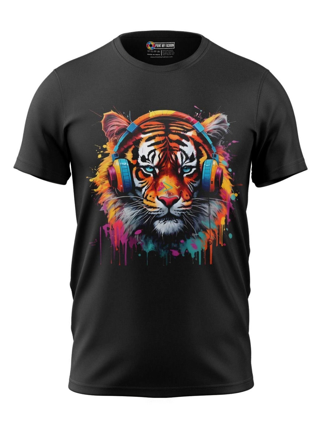 

Print My Fashion Boys Printed T-shirt, Black