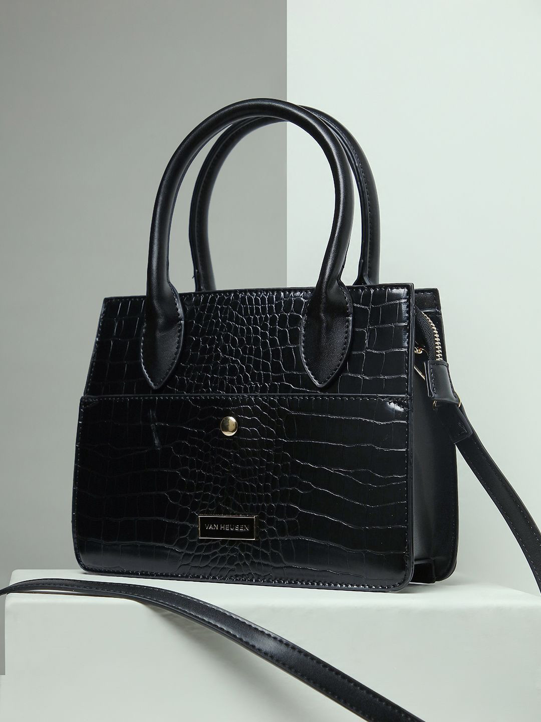 

Van Heusen Woman Structured Handheld Bag, Black