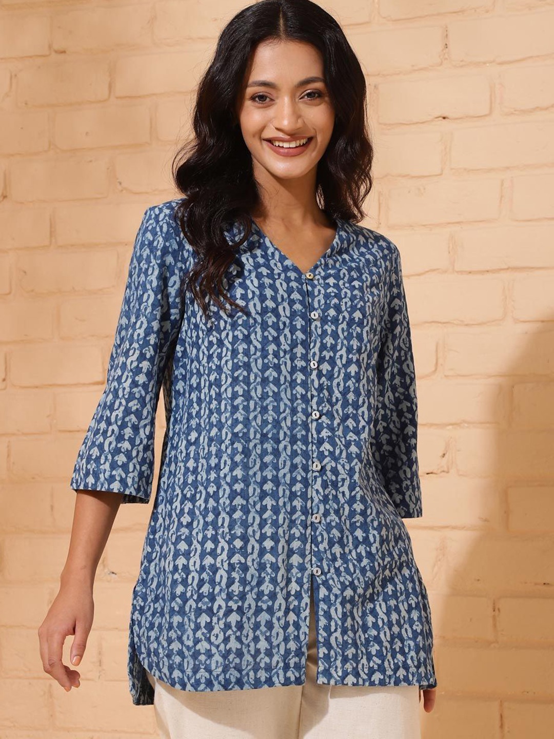 

Fabindia Printed Tunic, Blue