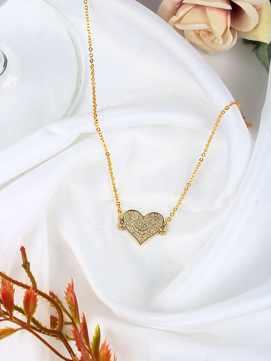 

KPOP Gold-Plated Stones Studded Necklace