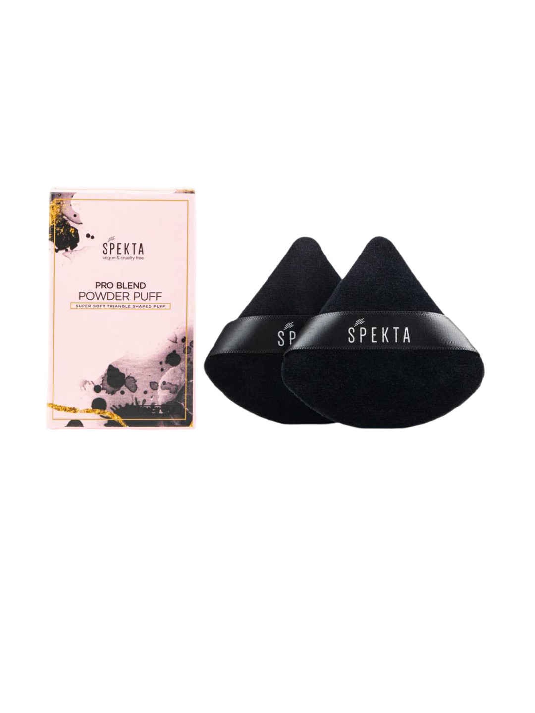 

Spekta 2 Pcs Pro Blend Super Soft Triangle Powder Puff, Black