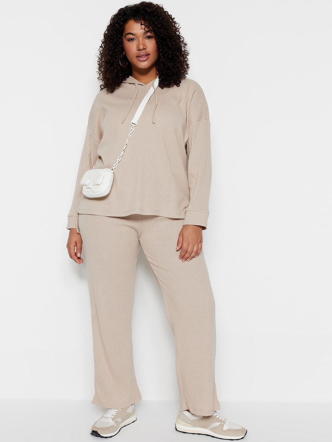 

Trendyol Top With Trousers Co-Ords, Beige