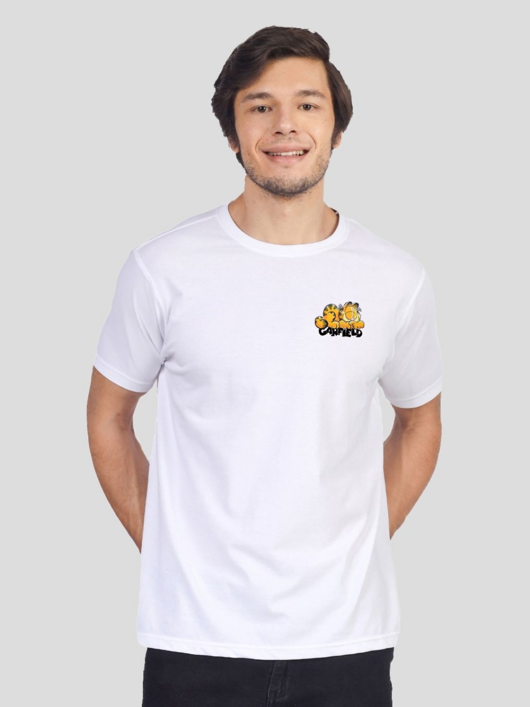 

Greylongg Men Printed Applique T-shirt, White
