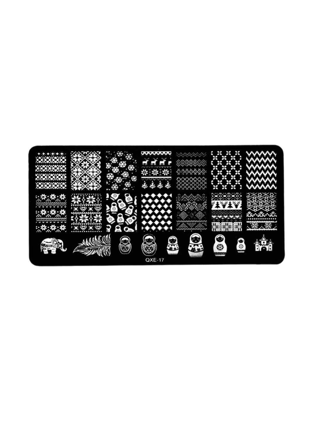 

Pippin Paris Stamping Nail Art Plate-(QXE 17), Black