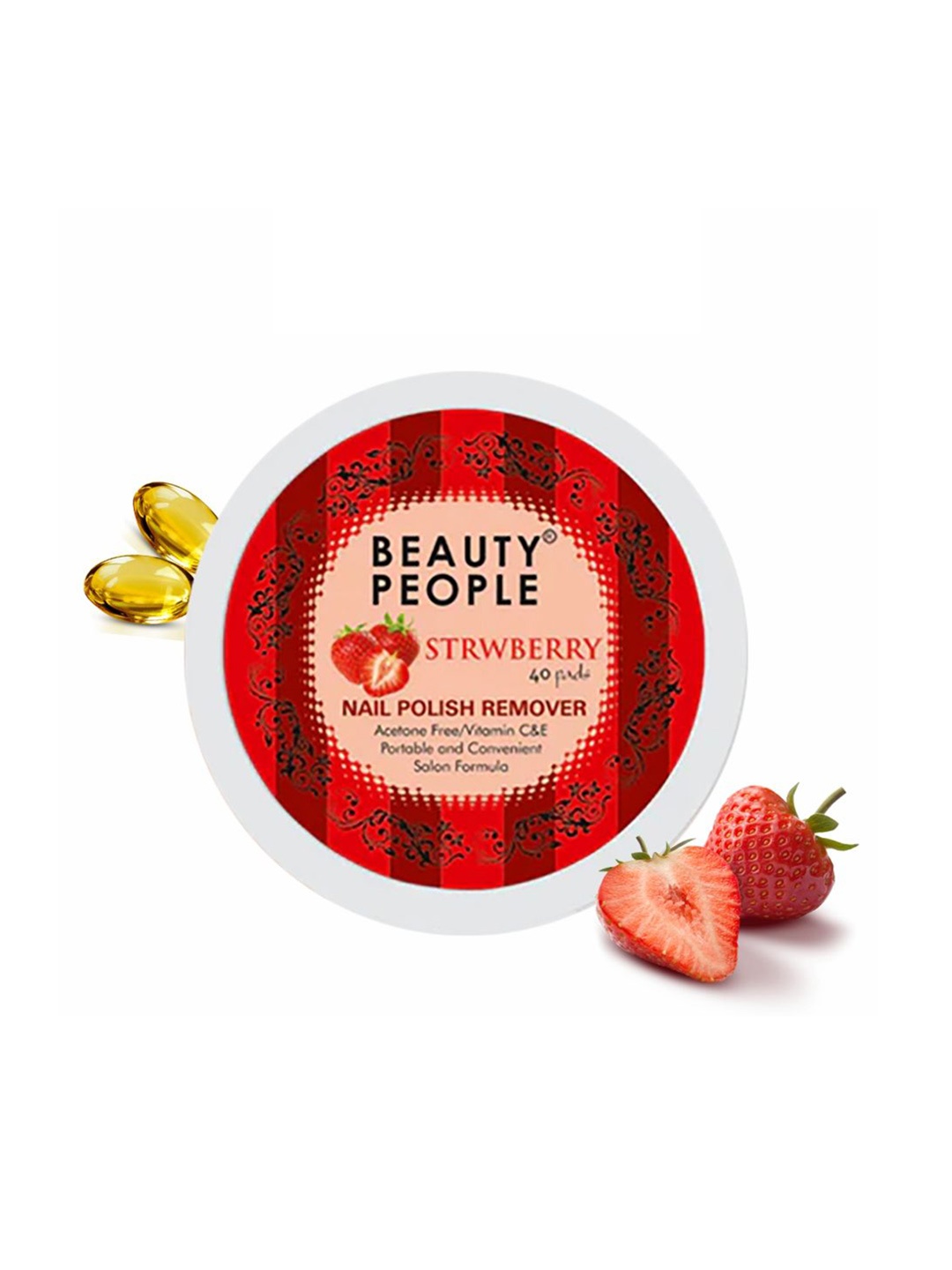 

Beauty People Nail Polish Remover Pads- 4g- Strawberry, Red