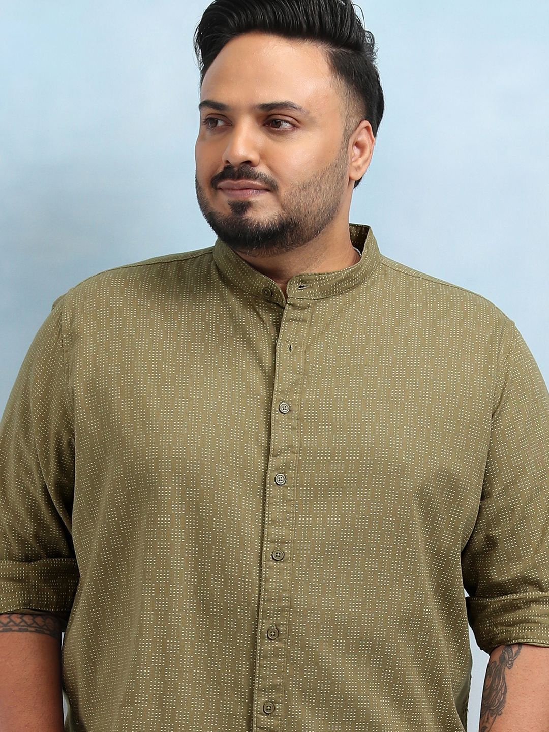 

Highlander Men Plus Size Regular Fit Shirt, Olive