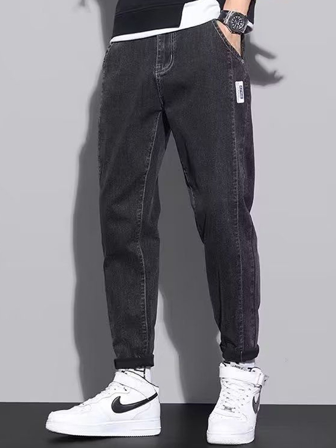 

StyleCast Men Skinny Fit Stretchable Jogger Jeans, Black