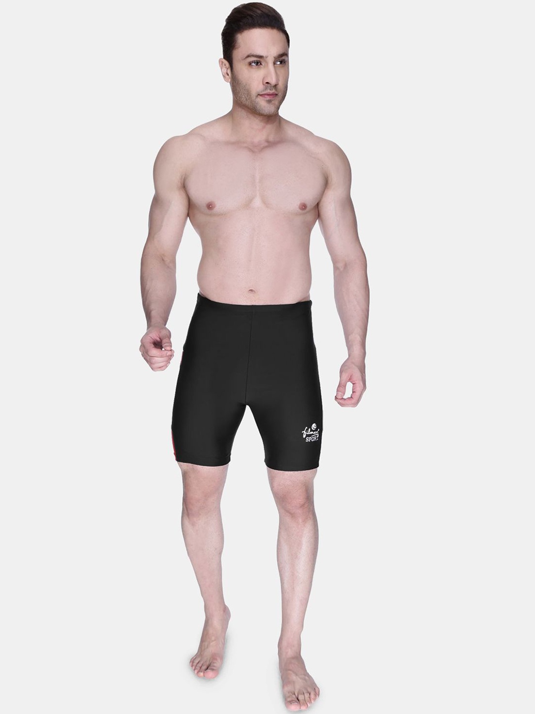 

FILMAX ORIGINALS Men Swim Color Blocked Bottoms, Black