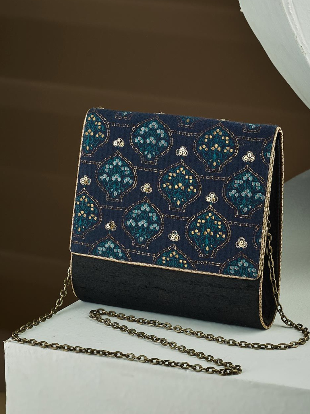

Fabindia Embellished Purse Clutch, Blue