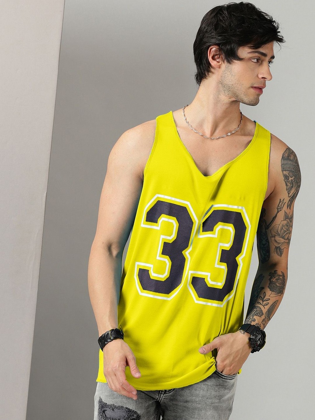 

Rodzen Men Typography Printed T-shirt, Yellow