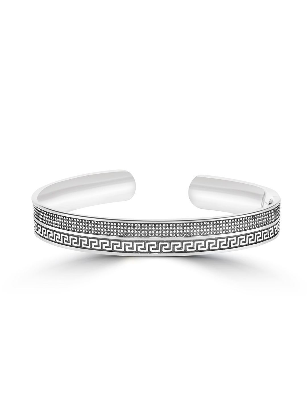 

925 SILLER Sterling Silver Rhodium-Plated Cuff Bracelet