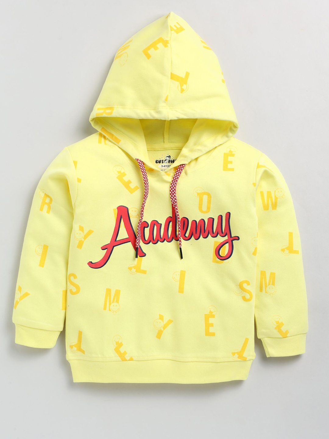 

Cutopies Boys Printed Hooded Sweatshirt, Yellow