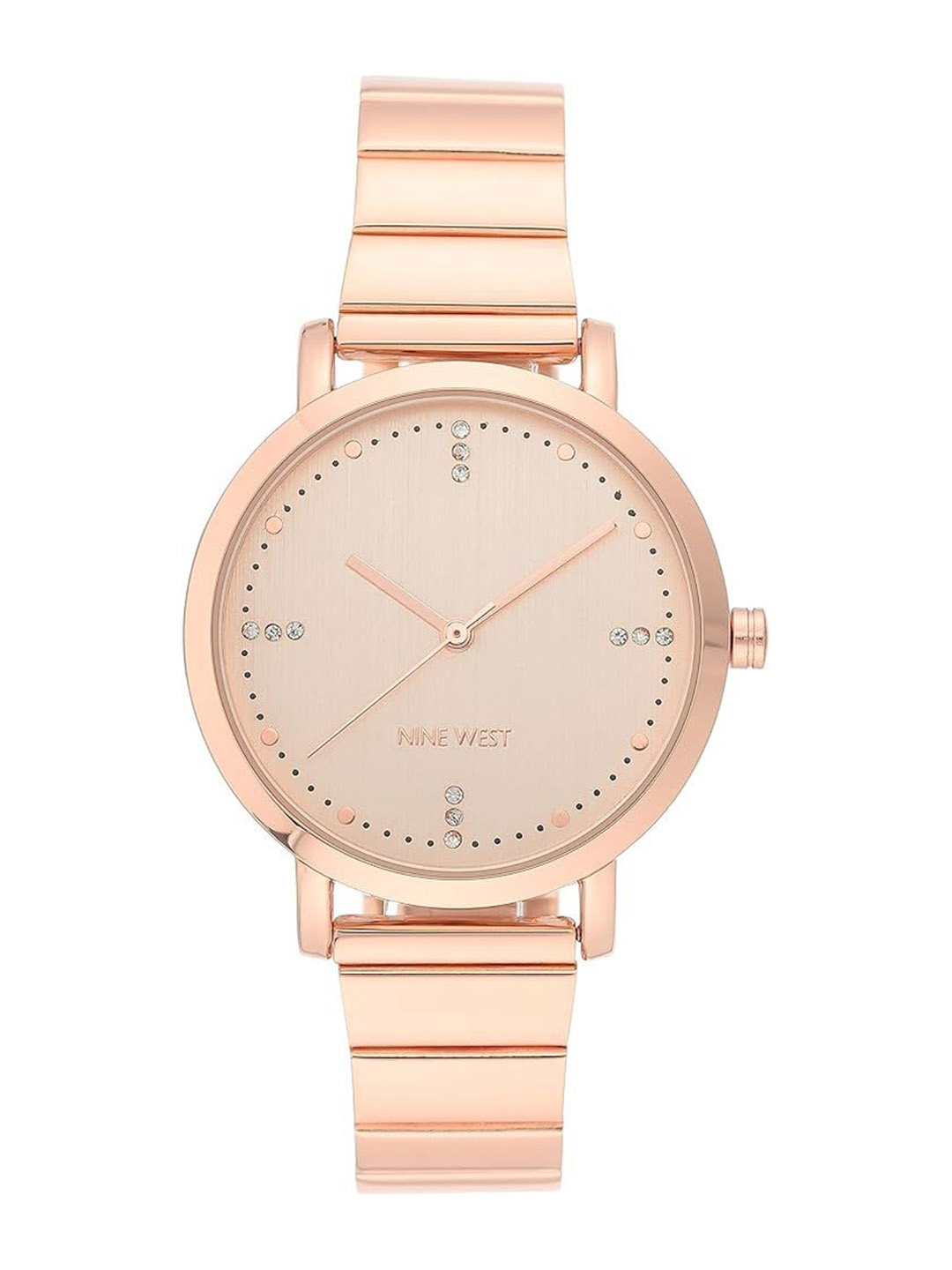 

Nine West Women Dial & Bracelet Style Straps Analogue Watch NW-2278RORG, Rose gold