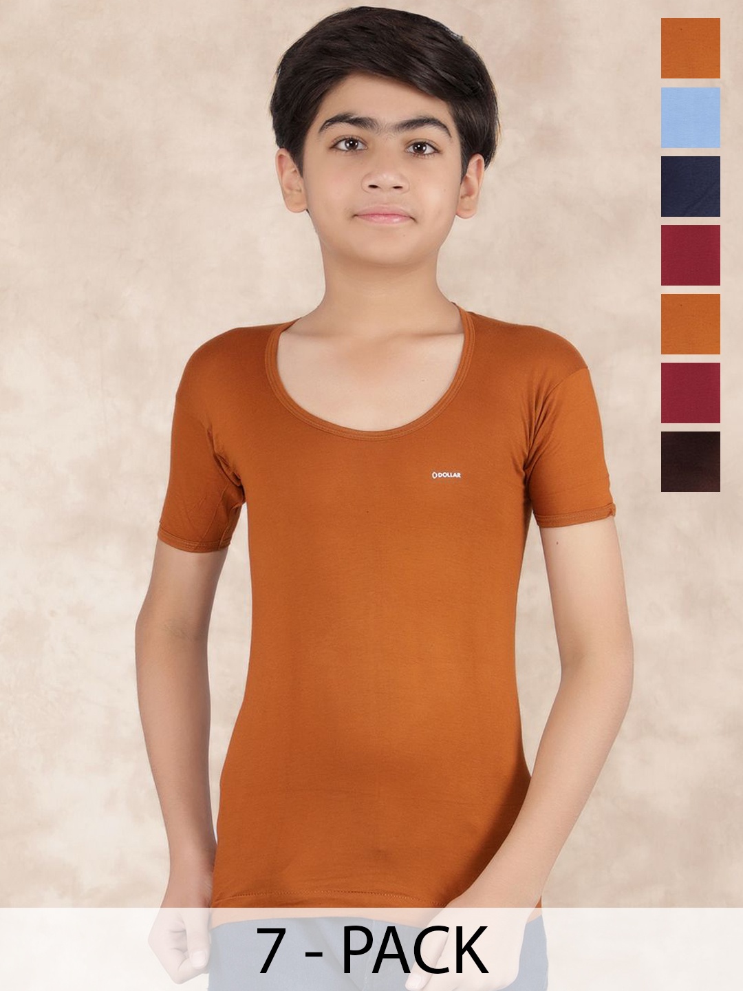

Dollar Boys Pack Of 7 Assorted Under Shirt Innerwear Vests VAN:MLHVE-02-K-AST2-PO7